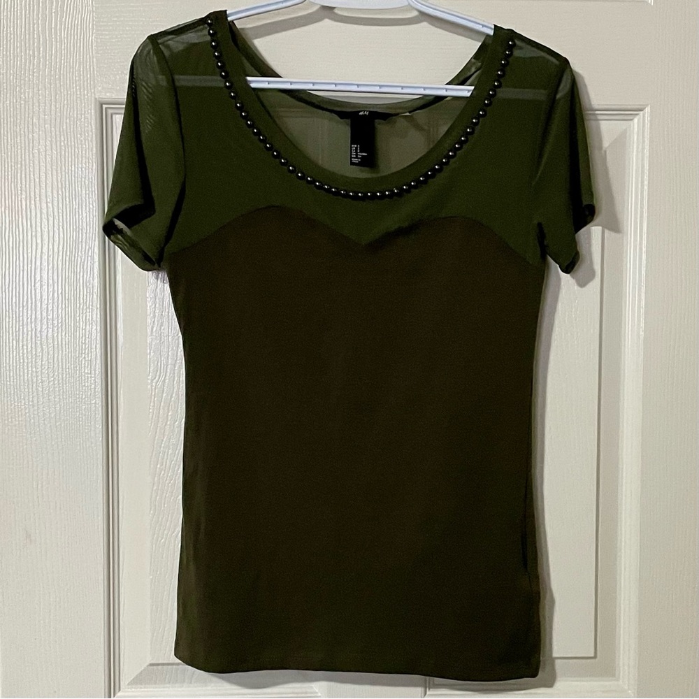 H&M Beautiful Olive Green Shirt